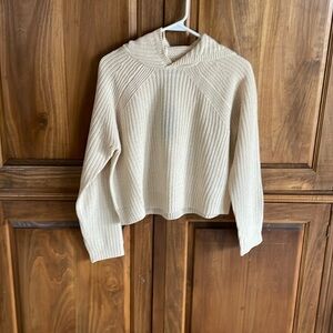 Cream color hooded sweater